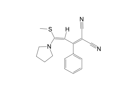 2-CYANO-5-METHYLTHIO-5-PYRROLIDINO-3-PHENYL-PENTA-2,4-DIENE-NITRILE