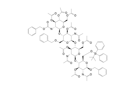 #28;BENZYL-(3,4,6-TRI-O-ACETYL-2-BENZYLOXYCARBONYLAMINO-2-DEOXY-BETA-D-GLUCOPYRANOSYL)-(1->4)-(2-ACETAMIDO-3-O-ACETYL-6-O-BENZYL-2-DEOXY-BETA-D-GLUCOPYRANOSYL)