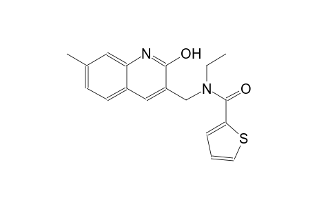N-ethyl-N-[(2-hydroxy-7-methyl-3-quinolinyl)methyl]-2-thiophenecarboxamide