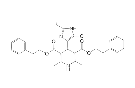 Diphenethyl-1,4-dihydro-2,6-dimethyl-4-[4-(5)-chloro-2-ethyl-5-(4)-imidazolyl]-3,5-pyridinedicarboxylate