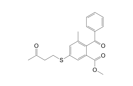 2-Benzoyl-3-methyl-5-(3-oxobutylthio)benzoic acid methyl ester