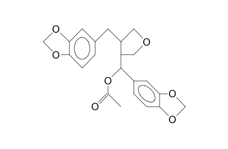 3-(A-Acetoxy-3,4-methylenedioxy-benzyl)-4-(3,4-methylenedioxy-benzyl)-tetrahydro-furan