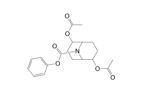 9-Azabicyclo[3.3.1]nonane-9-carboxylic acid, 2,6-bis(acetyloxy)-, phenyl ester, (endo,endo)-(.+-.)-