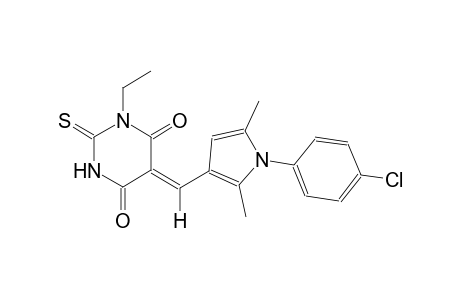 (5Z)-5-{[1-(4-chlorophenyl)-2,5-dimethyl-1H-pyrrol-3-yl]methylene}-1-ethyl-2-thioxodihydro-4,6(1H,5H)-pyrimidinedione