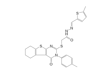 2-{[3-(4-methylphenyl)-4-oxo-3,4,5,6,7,8-hexahydro[1]benzothieno[2,3-d]pyrimidin-2-yl]sulfanyl}-N'-[(E)-(5-methyl-2-thienyl)methylidene]acetohydrazide