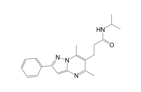 pyrazolo[1,5-a]pyrimidine-6-propanamide, 5,7-dimethyl-N-(1-methylethyl)-2-phenyl-