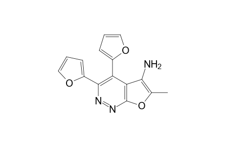 5-Amino-3,4-difur-2yl-6-methylfurano[2,3-c]-1,2-dihydropyridazine