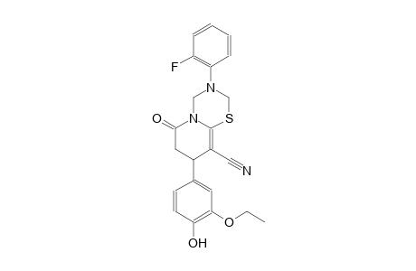 2H,6H-pyrido[2,1-b][1,3,5]thiadiazine-9-carbonitrile, 8-(3-ethoxy-4-hydroxyphenyl)-3-(2-fluorophenyl)-3,4,7,8-tetrahydro-6-oxo-