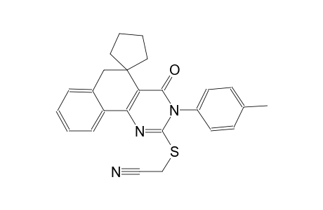 2-((4-oxo-3-(p-tolyl)-4,6-dihydro-3H-spiro[benzo[h]quinazoline-5,1'-cyclopentan]-2-yl)thio)acetonitrile