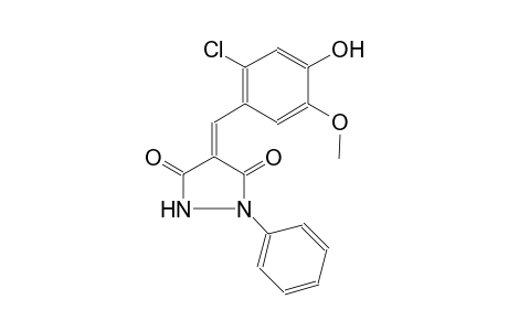 (4Z)-4-(2-chloro-4-hydroxy-5-methoxybenzylidene)-1-phenyl-3,5-pyrazolidinedione
