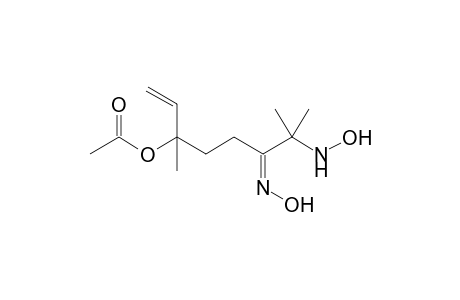 1-[4'-(Hydroxyamino)-3'-(hydroxyimino)-4'-methylpentyl]-1-methylallyl acetate