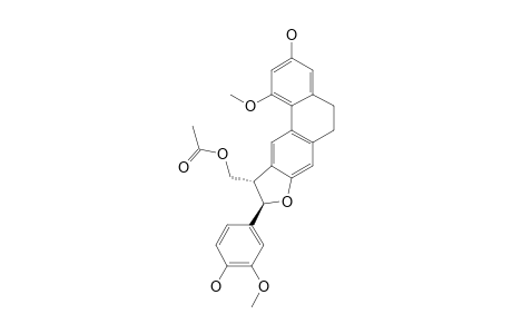 SHANCIOL-H;3-ACETOXYMETHYL-5-METHOXY-2-(4'-HYDROXY-3'-METHOXYPHENYL)-2,3,9,10-TETRAHYDRO-PHENANTHRO-[2,3-B]-FURAN-7-OL