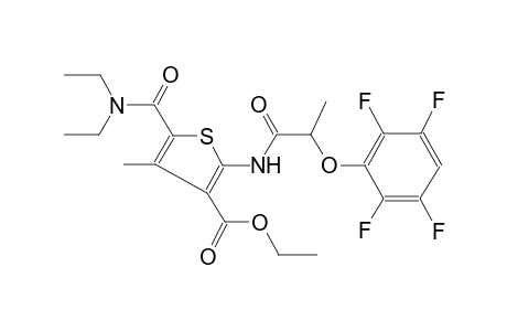 3-thiophenecarboxylic acid, 5-[(diethylamino)carbonyl]-4-methyl-2-[[1-oxo-2-(2,3,5,6-tetrafluorophenoxy)propyl]amino]-, ethyl ester