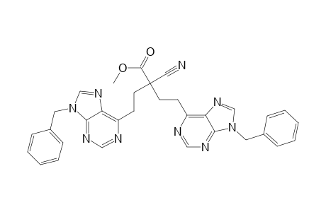 Methyl 3-cyano-1,5-bis( 9'-benzyl-6'-purinyl)pentane-3-carboxylate