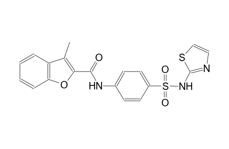3-methyl-N-{4-[(1,3-thiazol-2-ylamino)sulfonyl]phenyl}-1-benzofuran-2-carboxamide