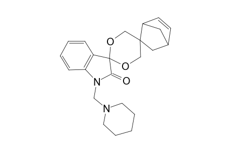 Indol-2(3H)-one, 1-(1-piperidinylmethyl)-3,2'-spiro[1,3-dioxane-5,2'-spiro(bicyclo[3.3.1]hept-5-ene]-