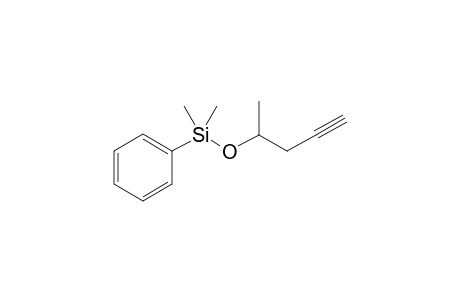 Dimethyl(pent-4-yn-2-yloxy)(phenyl)silane