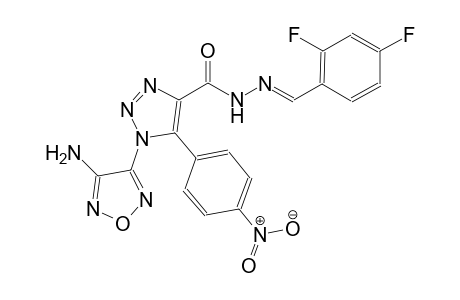 1-(4-amino-1,2,5-oxadiazol-3-yl)-N'-[(E)-(2,4-difluorophenyl)methylidene]-5-(4-nitrophenyl)-1H-1,2,3-triazole-4-carbohydrazide