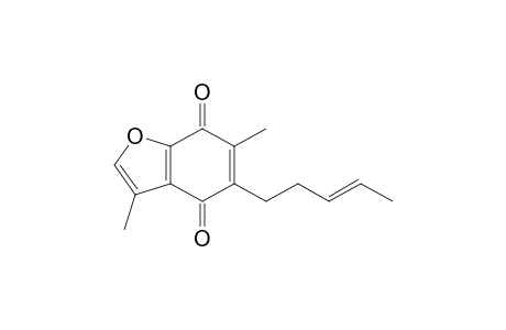 3,6-Dimethyl-5-[(E)-pent-3-enyl]-1-benzofuran-4,7-dione