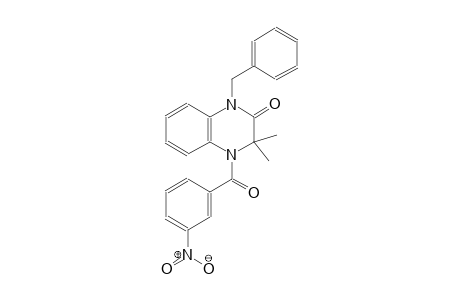 1-benzyl-3,3-dimethyl-4-(3-nitrobenzoyl)-3,4-dihydro-2(1H)-quinoxalinone