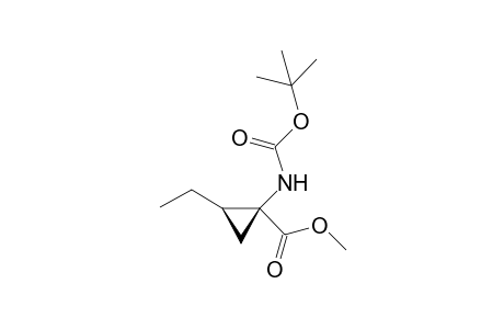 Methyl (1S,2R)-(-)-1-N-tert-butyloxycarbonylamino-2-ethylcyclopropanecarboxylate-