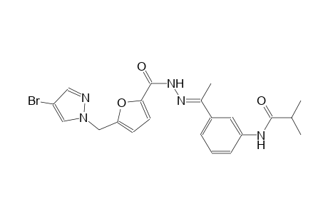 N-[3-((1E)-N-{5-[(4-bromo-1H-pyrazol-1-yl)methyl]-2-furoyl}ethanehydrazonoyl)phenyl]-2-methylpropanamide