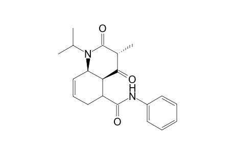 1,2,3,4,4a,5,6,8a-Octahydro-5-[N-(phenyl)carboxamido]-1-isopropyl-3-methylquinoline-2,4-dione