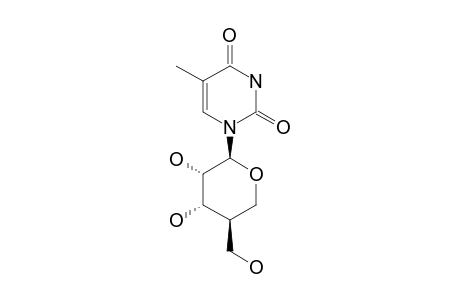 1-[4-DEOXY-4-C-HYDROXYMETHYL-ALPHA-L-LYXOPYRANOSYL]-THYMINE
