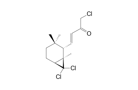 7,7-DICHLORO-1,3,3-TRIMETHYL-2-(3-OXO-4-CHLORO-1-BUTENYL)-BICYCLO-[4,1,0]-HEPTANE