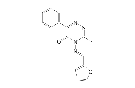 1,2,4-triazin-5(4H)-one, 4-[[(E)-2-furanylmethylidene]amino]-3-methyl-6-phenyl-