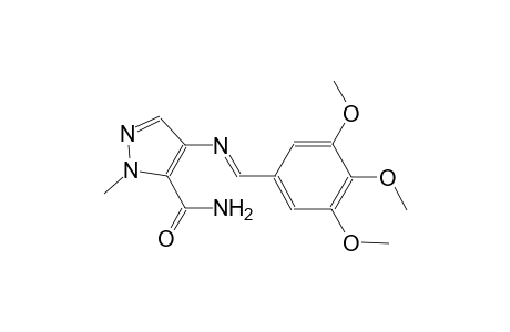 1-methyl-4-{[(E)-(3,4,5-trimethoxyphenyl)methylidene]amino}-1H-pyrazole-5-carboxamide