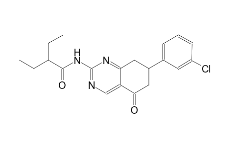 N-[7-(3-chlorophenyl)-5-oxo-5,6,7,8-tetrahydro-2-quinazolinyl]-2-ethylbutanamide