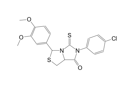 6-(4-chlorophenyl)-3-(3,4-dimethoxyphenyl)-5-thioxotetrahydro-7H-imidazo[1,5-c][1,3]thiazol-7-one