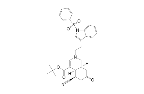 2-[(1-PHENYLSULFONYL)-TRYPTOPHYL]-4-(TERT.-BUTOXYCARBONYL)-5-CYANO-7-KETO-1,2,5,6,7,8,9,10-OCTAHYDROISOQUINOLINE