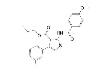 propyl 2-[(4-methoxybenzoyl)amino]-4-(3-methylphenyl)-3-thiophenecarboxylate