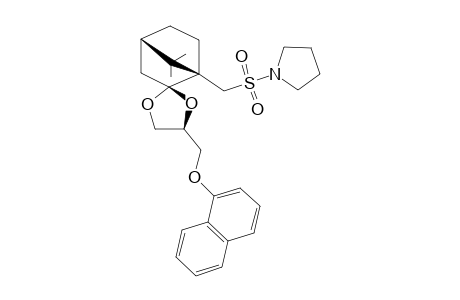 #6;1-[[(1R,2R,4S,4'S)-7,7-DIMETHYL-4'-[(NAPHTHALEN-1-YL-OXY)-METHYL]-SPIRO-[BICYCLO-[2.2.1]-HEPTANE-2,2'-[1,3]-DIOXOLANE]-1-YL]-METHYLSULFONYL]-PYRROLIDINE