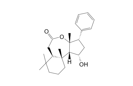 (1SR,3SR,3aRS,6aRS,10aRS,10bSR)-1-Hydroxy-3a,7,7,10a-tetramethyl-3-phenyl-dodecahydro-4-oxabenza[e]azulen-5-one