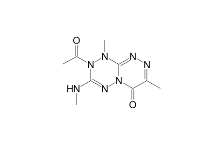 6H-[1,2,4]Triazino[4,3-b]-1,2,4,5-tetrazin-6-one, 2-acetyl-1,2-dihydro-1,7-dimethyl-3-(methylamino)-