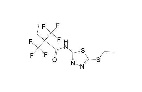 N-[5-(ethylsulfanyl)-1,3,4-thiadiazol-2-yl]-2,2-bis(trifluoromethyl)butanamide