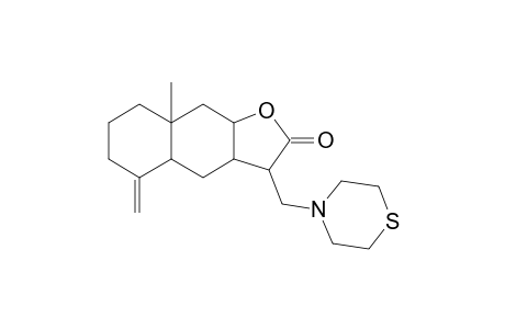 8a-methyl-5-methylene-3-(thiomorpholin-4-ylmethyl)-3a,4,4a,6,7,8,9,9a-octahydro-3H-benzo[f]benzofuran-2-one