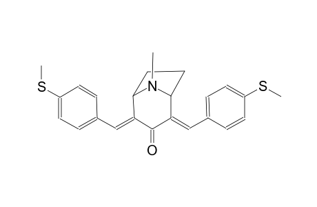 8-azabicyclo[3.2.1]octan-3-one, 8-methyl-2,4-bis[[4-(methylthio)phenyl]methylene]-, (2E,4E)-