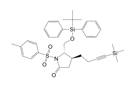 (-)-(4S,5S)-5-{[(tert-Butyldiphenylsilyl)oxy]methyl}-1-tosyl-4-[4-(trimethylsilyl)but-3-ynyl]pyrrolidin-2-one