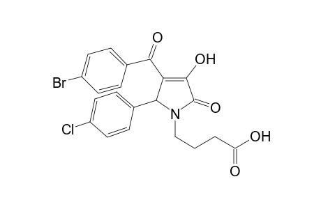 4-[3-(4-bromo-benzoyl)-2-(4-chloro-phenyl)-4-hydroxy-5-oxo-2,5-dihydro-pyrrol-1-yl]-butyric acid