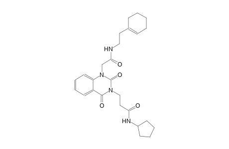3-(1-(2-{[2-(1-cyclohexen-1-yl)ethyl]amino}-2-oxoethyl)-2,4-dioxo-1,4-dihydro-3(2H)-quinazolinyl)-N-cyclopentylpropanamide