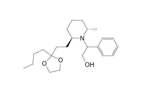 1-Piperidineethanol, 2-[2-(2-butyl-1,3-dioxolan-2-yl)ethyl]-6-methyl-.beta.-phenyl-, [2R-(.alpha.S*,2.alpha.,6.beta.)]-