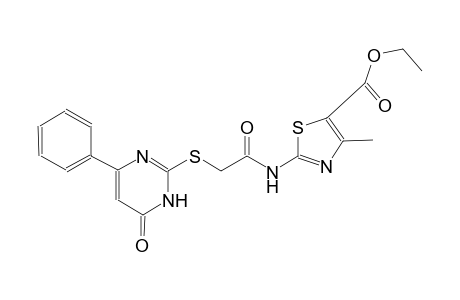 5-thiazolecarboxylic acid, 2-[[[(1,6-dihydro-6-oxo-4-phenyl-2-pyrimidinyl)thio]acetyl]amino]-4-methyl-, ethyl ester