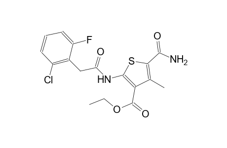 ethyl 5-(aminocarbonyl)-2-{[(2-chloro-6-fluorophenyl)acetyl]amino}-4-methyl-3-thiophenecarboxylate