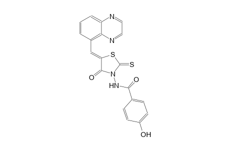 benzamide, 4-hydroxy-N-[(5Z)-4-oxo-5-(5-quinoxalinylmethylene)-2-thioxothiazolidinyl]-