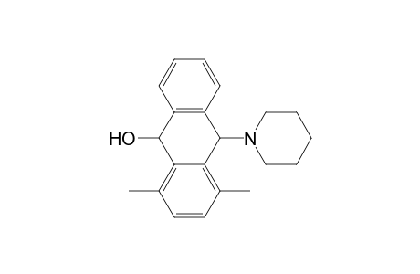 9-Anthracenol, 9,10-dihydro-1,4-dimethyl-10-(1-piperidinyl)-