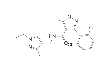 3-(2,6-dichlorophenyl)-N-[(1-ethyl-3-methyl-1H-pyrazol-4-yl)methyl]-5-methyl-4-isoxazolecarboxamide